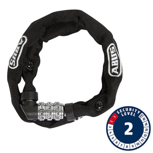Abus Chain Locks 60Cm / 2' Abus 1200 Web Chain Lock Combo 4mm - Black