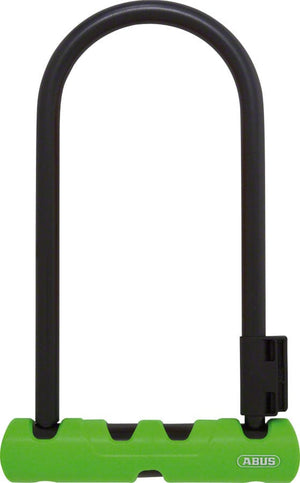 Abus U-Lock Abus Ultra 410 U-Lock - 3.9 x 9" Keyed Black/Green Includes bracket
