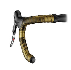 Ciclovation Grips & tape Ciclovation Halo Touch Handlebar Tape, Gold Mine w/Blk Plugs