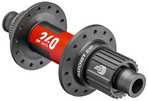 DT Swiss Hubs DT Swiss 240 EXP Rear Hub - 12 x 142mm Center-Lock Micro Spline BLK/Red 28H 36pt