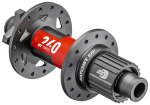 DT Swiss Hubs DT Swiss 240 EXP Rear Hub - 12 x 148mm 6-Bolt Micro Spline BLK/Red 32H 36pt