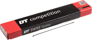 DT Swiss Spokes DT Swiss Competition Spoke: 2.0/1.8/2.0mm 293mm J-bend Black Box of 100