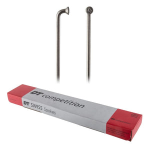 Dt swiss Spokes Dt swiss Competition Spokes J-Bend 2.0/1.8/2.0 305mm Box of 100 Silver No