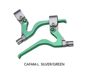 IRD Brake Levers Silver/Green IRD Brake Lever Set Camfam-L (Long Pull)