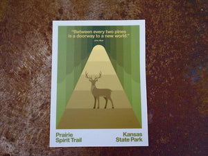 Kin Folk Created Stickers Prairie Spirit Buck Sticker