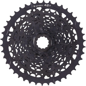 microSHIFT Cassettes and Cogs 11-42T / ED Coated microSHIFT ADVENT Cassette - 9 Speed 11-42t Black ED Coated Alloy Large Cog
