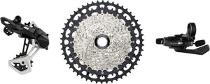microSHIFT Group Kits microSHIFT Advent MX 1x11-Speed Groupset - MX Trail Shifter MX Pro Rear Derailleur Aluminum Cage Clutch 11-50t Cassette For HG Driver