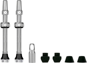 Muc-Off Tubeless Valves Muc-Off V2 Tubeless Valve Kit - Silver 44mm Pair