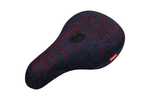Odyssey BMX Odyssey Big Stitch Fat Seat (Denim with Red)