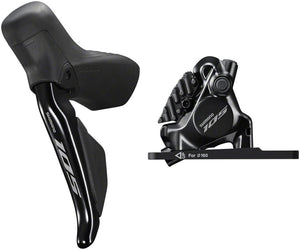 Shimano Brake/Shift Lever - Drop Bar Shimano 105 ST-R7170-LE Di2 Shift/Brake Lever BR-R7170 Hydraulic Disc Brake Caliper - Front 2x Flat Mount Fork Adaptor BLK