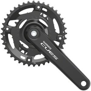 Shimano Cranksets and Arms 175Mm / 40/26T Shimano CUES FC-U4000-2 Crankset - 9/10/11-Speed, Riveted Square Taper JIS Spindle Interface, Black