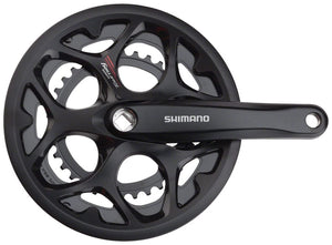 Shimano Cranksets and Arms FC-A070 / 50/34T / Yes Shimano Tourney FC-A070 Crankset - 170mm 7/8-Speed Riveted Square Taper JIS Spindle Interface, Black