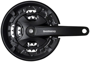 Shimano Cranksets and Arms Shimano FC-MT101 Crankset - 175mm 9-Speed 40/30/22t Square Taper JIS Spindle Interface 50mm Chainline BLK