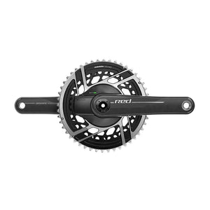 SRAM Power Meter Cranksets SRAM Red AXS 2x Power Meter E1 Power Meter Crankset Speed: 12 Spindle: 28.99mm BCD: Direct Mount SRAM 8 Bolt 46/33 DUB 167.5mm Black Road