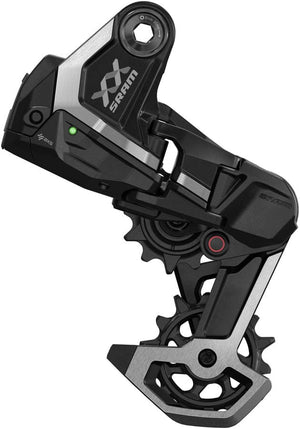 SRAM Rear Derailleurs SRAM XX Downhill T-Type AXS Rear Derailleur - 7-Speed 24t Max Battery Not Included UDH Hangerless Aluminum Cage BLK/Silver