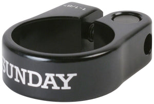 Sunday Seatpost Parts and Accessories Sunday Slim Seatpost Clamp - 1-1/8" Bolt-On Black