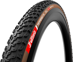Vittoria Tires Vittoria Terreno T70 Coarse Loose Tire - 700 x 40 Tubeless Folding BLK/Brown Gravel Endurance Graphene G2.0