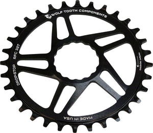 Wolf Tooth Chainrings 32T / A / 6Mm Wolf Tooth Direct Mount Chainring - RaceFace/Easton CINCH Direct Mount, Black