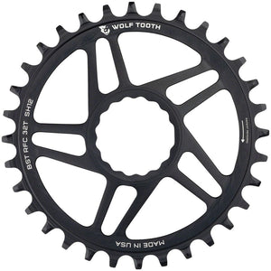 Wolf Tooth Chainrings 32T Wolf Tooth Direct Mount Chainring - RaceFace/Easton CINCH Direct Mount Boost 3mm Offset Requires 12-Speed Hyperglide+ Chain BLK