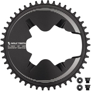 Wolf Tooth Chainrings Wolf Tooth Aero Direct Mount 1x Chainring - 46t 4-Bolt Drop-Stop ST Compatible Shimano Dura-Ace R9200/R9200-P Only BLK