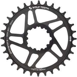 Wolf Tooth Chainrings Wolf Tooth Direct Mount Chainring - 36t SRAM Direct Mount Drop-Stop B For SRAM 3-Bolt Boost Cranks 3mm Offset BLK