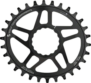 Wolf Tooth Chainrings Wolf Tooth Elliptical Direct Mount Chainring - 28t RaceFace/Easton CINCH Direct Mount Drop-Stop A For Boost Cranks 3mm Offset BLK