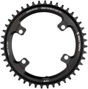 Wolf Tooth Chainrings Wolf Tooth Shimano 110 Asymmetric BCD Chainring - 36t 110 Asymmetric BCD 4-Bolt Drop-Stop B For Shimano GRX Cranks BLK