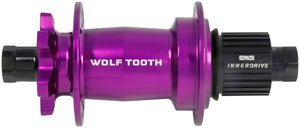 Wolf Tooth Hubs Wolf Tooth Mountain Rear Hub - 12 x 148mm 6-Bolt Microspline Innerdrive Ratchet 60 Ultraviolet Purple J-Bend 28H