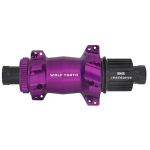 Wolf Tooth Hubs Wolf Tooth Road/Gravel Rear Hub - 12 x 142mm Center-Lock Microspline Innerdrive Ratchet 40 Ultraviolet Purple Straight Pull 24H