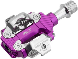 Wolf Tooth Pedals Wolf Tooth ALT XC Clipless Pedals - Dual Sided Clipless Alloy 9/16" Ultraviolet Purple Pair Shimano SPD