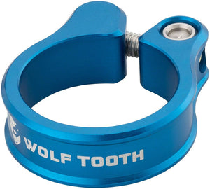 Wolf Tooth Seatpost Parts and Accessories Wolf Tooth Seatpost Clamp - 34.9mm Bolt-On Blue
