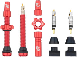 Wolf Tooth Tubeless Valves Wolf Tooth Tubeless Valve Stem Kit - 44 mm Red