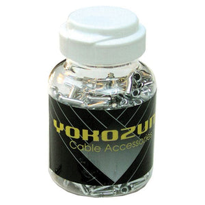 Yokozuna Cables and Housing 500/Bottle / Silver Yokozuna Cable End Crimps 1.6mm